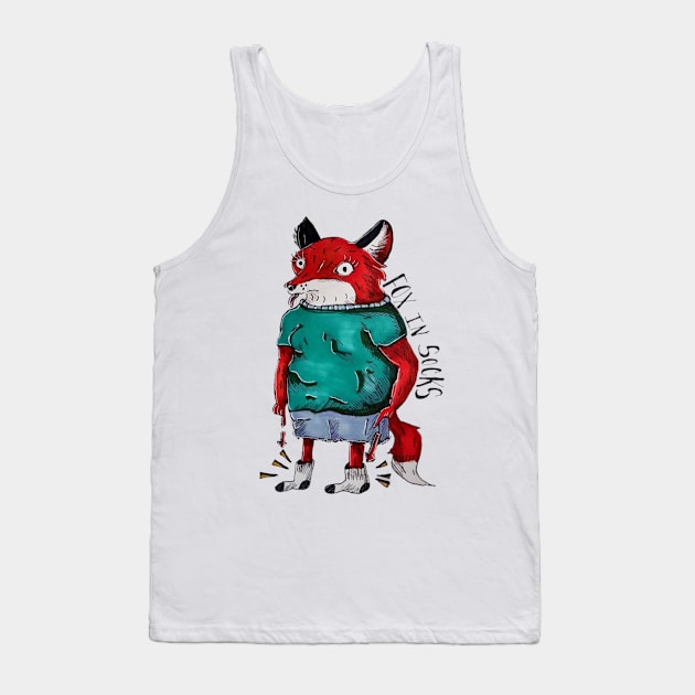 Sock it to me, Foxy Tank Top by Animal Surrealism